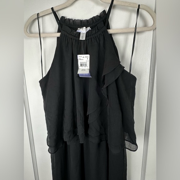 Motherhood Maternity Black Ruffled Halter Neck Maxi Dress - Picture 3 of 8